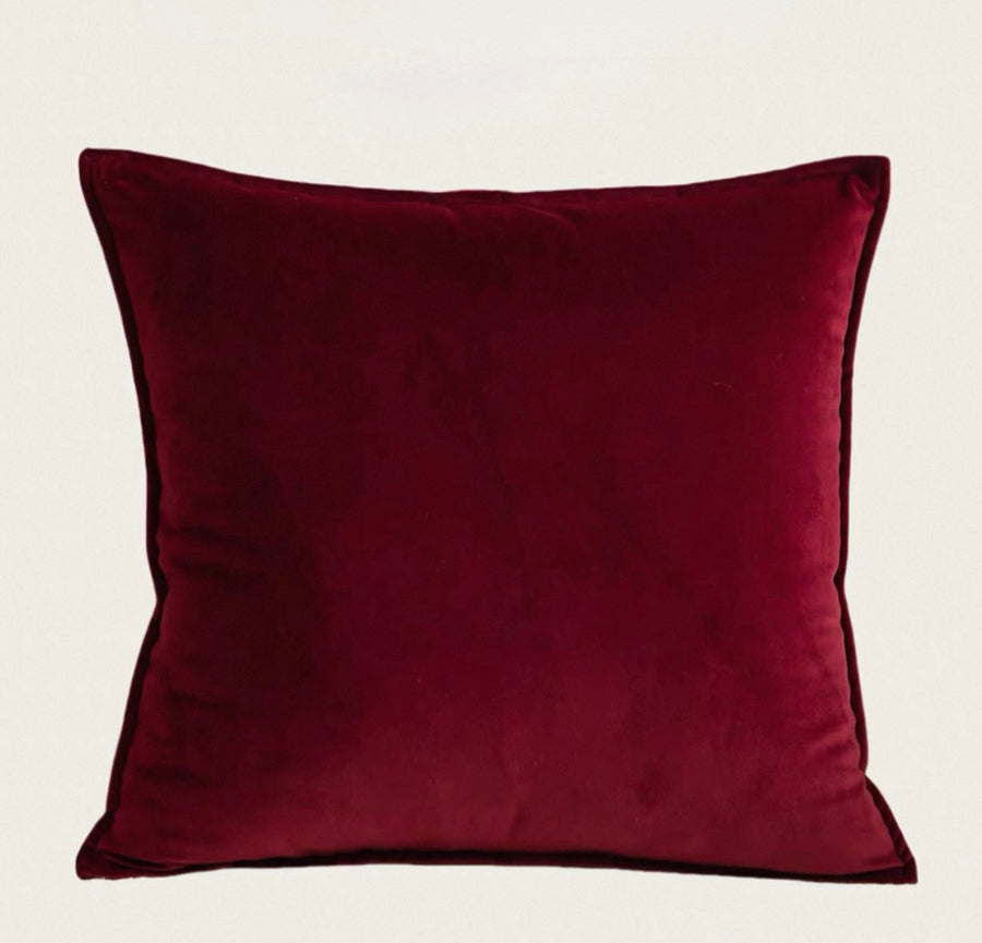 Velvet Cushion with insert - Wine Red