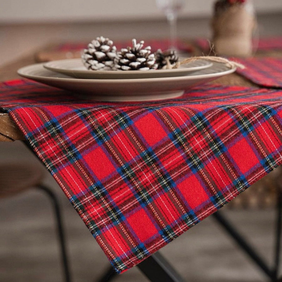 Christmas Tartan Placemats - Red (set of 4)