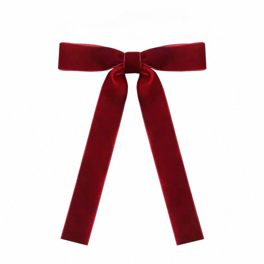 Red Velvet Christmas Bows - Set of 12