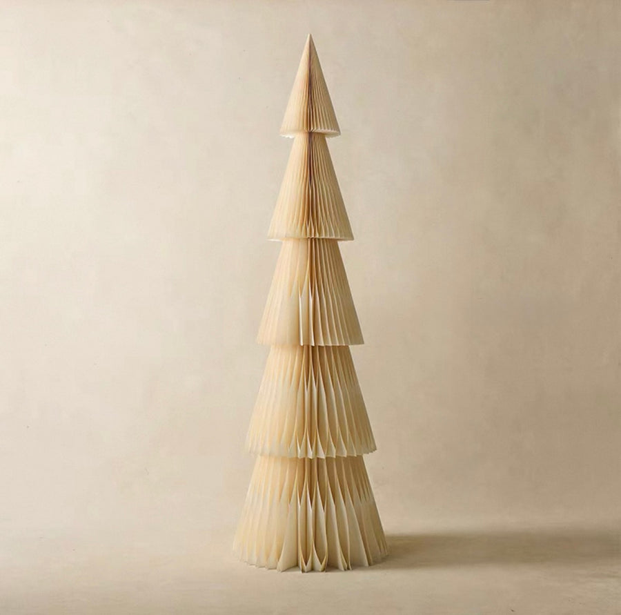 Decorative Paper Floor Tree - Winter Cream Slim 180cm