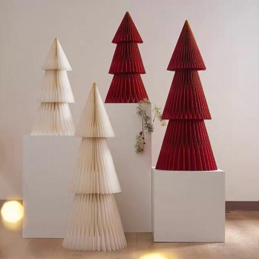Decorative Paper Floor Tree - Burgundy Wine Red 90cm