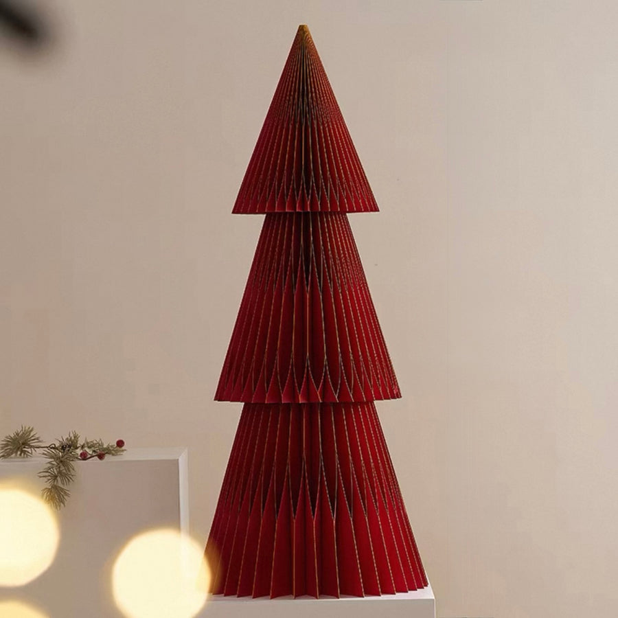 Decorative Paper Floor Tree - Burgundy Wine Red 90cm