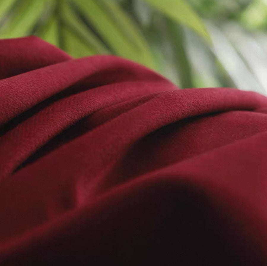 Velvet Cushion with insert - Wine Red