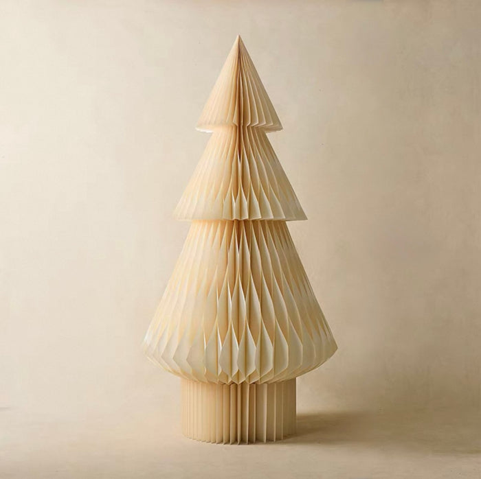 Foldable Paper Christmas Tree – Winter Cream, 180cm