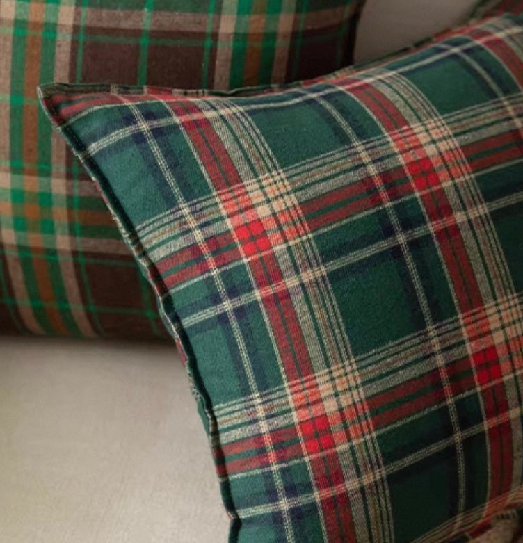 Tartan Cushion with insert - Green