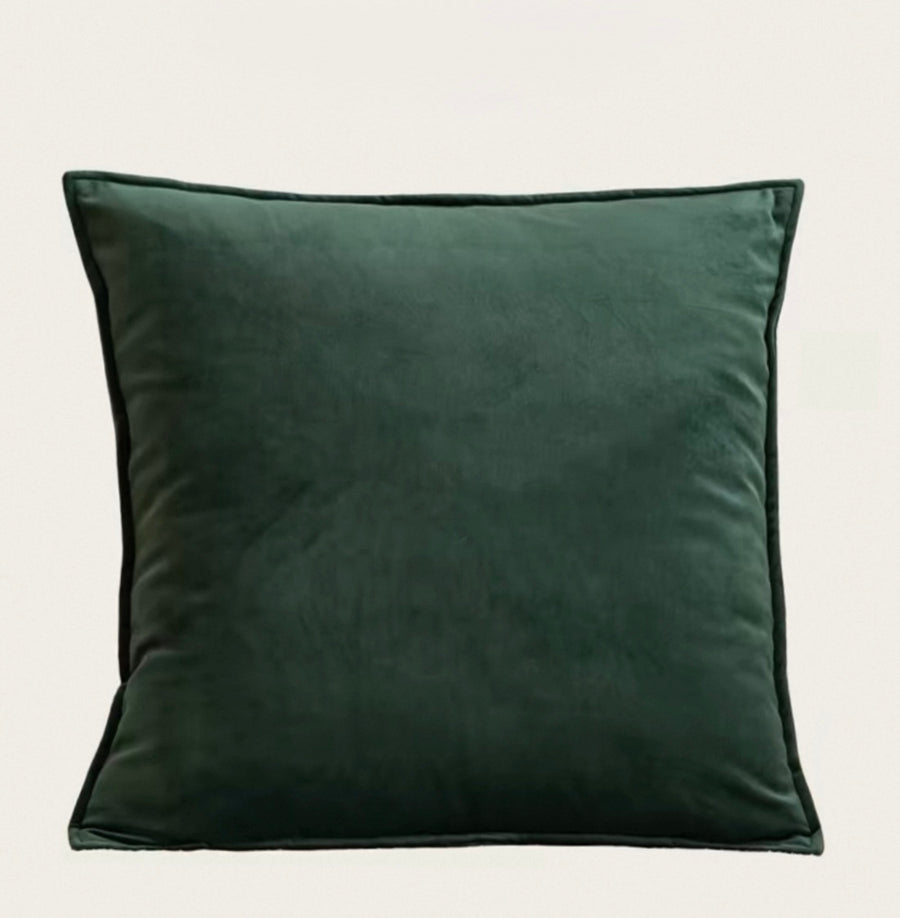 Velvet Cushion with insert - Forest Green