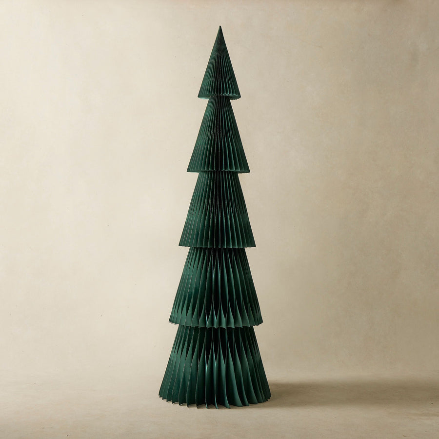 Decorative Paper Floor Tree - Dark Green Slim 180cm
