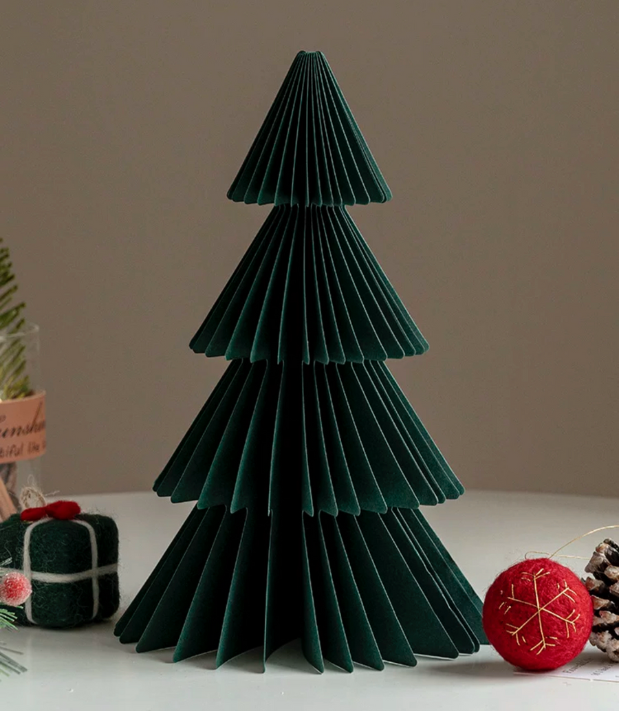 Decorative Paper Tabletop Tree - Green