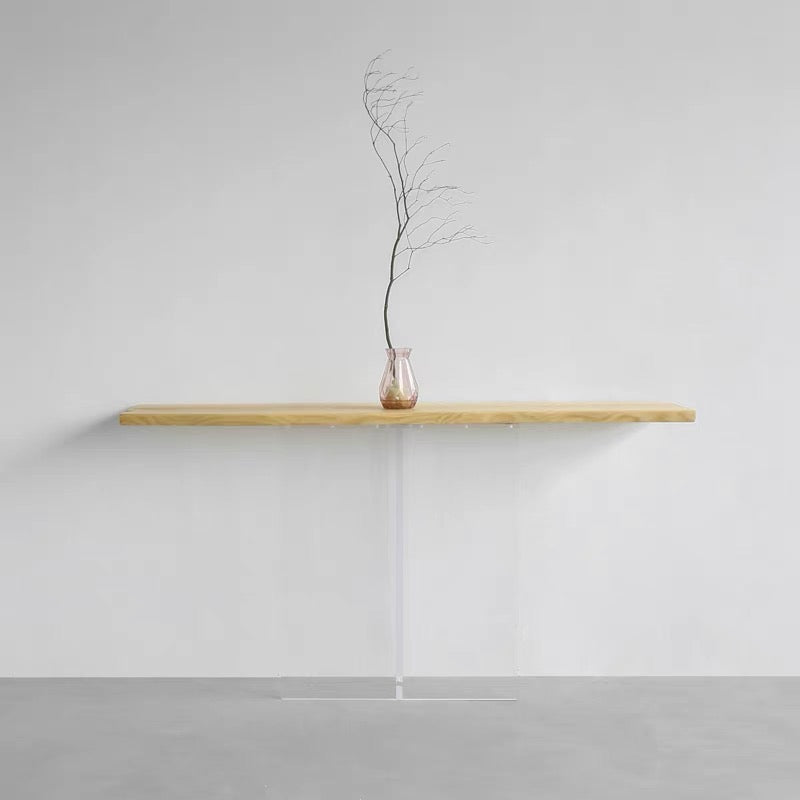 Floating Console - Wood & Acrylic - American Ashwood