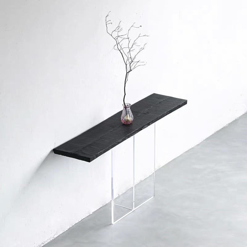 Floating Console - Wood & Acrylic - American Ashwood