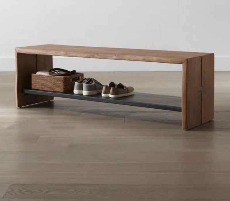 Cognac Wooden Bench - 60/120/150cm